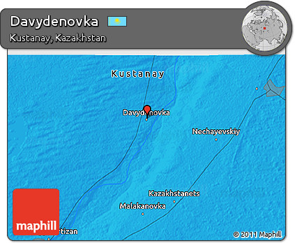 Political 3D Map of Davydenovka