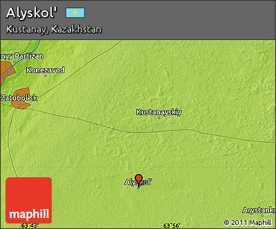 Physical Map of Alyskol'