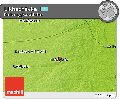 Physical 3D Map of Likhachëvka