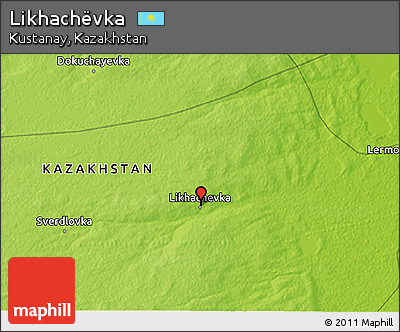 Physical 3D Map of Likhachëvka