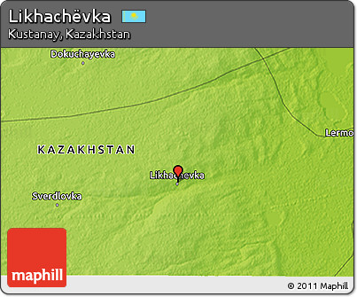 Physical 3D Map of Likhachëvka
