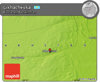 Physical Map of Likhachëvka