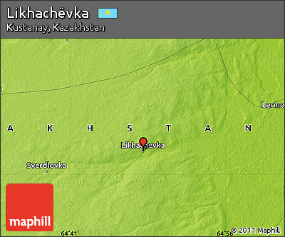 Physical Map of Likhachëvka