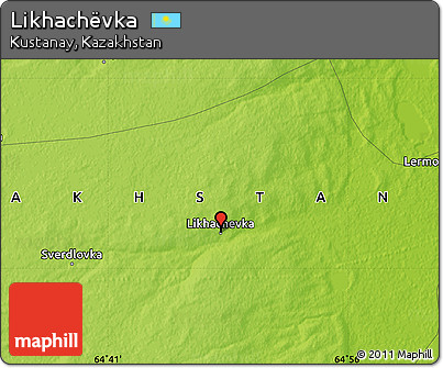 Physical Map of Likhachëvka