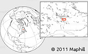 Blank Location Map of the area around 53° 17' 0" N, 64° 31' 30" W