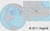 Gray Location Map of the area around 53° 17' 0" N, 64° 31' 30" W