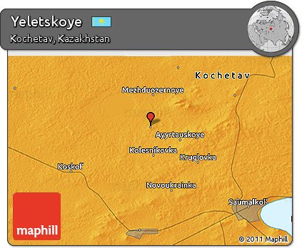 Political 3D Map of Yeletskoye