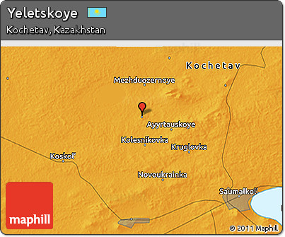 Political 3D Map of Yeletskoye