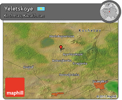 Satellite 3D Map of Yeletskoye