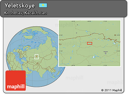 Savanna Style Location Map of Yeletskoye