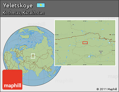 Savanna Style Location Map of Yeletskoye