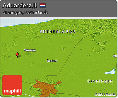 Physical 3D Map of Aduarderzijl