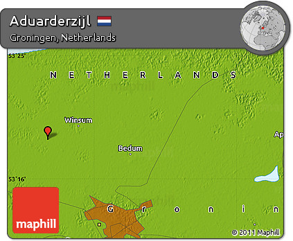 Physical Map of Aduarderzijl