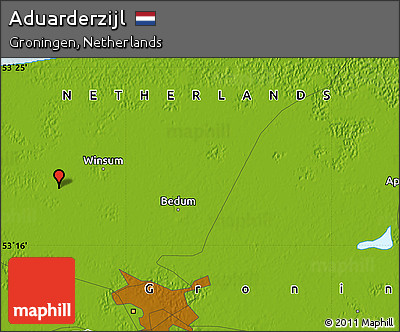 Physical Map of Aduarderzijl