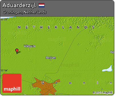 Physical Map of Aduarderzijl