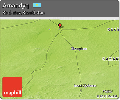 Physical 3D Map of Amandyq
