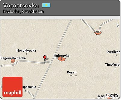 Shaded Relief 3D Map of Vorontsovka