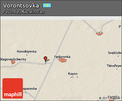 Shaded Relief 3D Map of Vorontsovka
