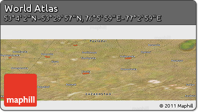 Satellite Panoramic Map of the Area around 53° 17' 0" N, 76° 34' 29" E