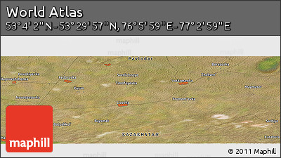 Satellite Panoramic Map of the Area around 53° 17' 0" N, 76° 34' 29" E
