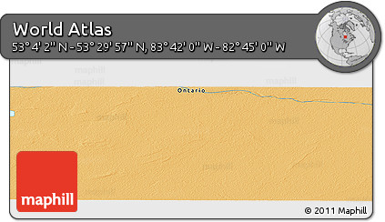 Political Panoramic Map of the Area around 53° 17' 0" N, 83° 13' 29" W