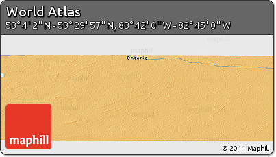 Political Panoramic Map of the Area around 53° 17' 0" N, 83° 13' 29" W