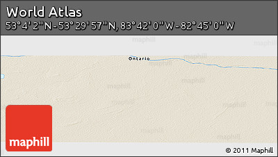 Shaded Relief Panoramic Map of the Area around 53° 17' 0" N, 83° 13' 29" W