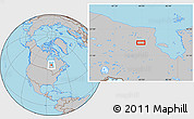 Gray Location Map of the area around 53° 17' 0" N, 84° 4' 29" W