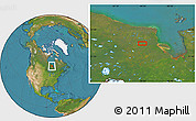 Satellite Location Map of the area around 53° 17' 0" N, 84° 4' 29" W