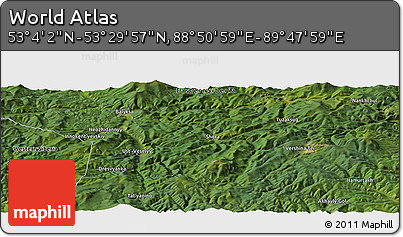 Satellite Panoramic Map of the Area around 53° 17' 0" N, 89° 19' 29" E