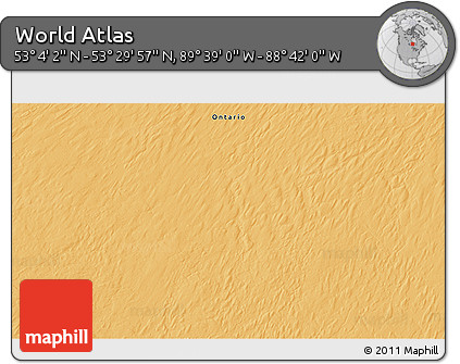 Political 3D Map of the Area around 53° 17' 0" N, 89° 10' 30" W