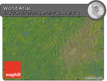 Satellite Map of the Area around 53° 17' 0" N, 89° 10' 30" W