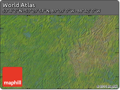 Satellite Map of the Area around 53° 17' 0" N, 89° 10' 30" W