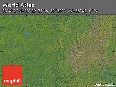 Satellite Map of the Area around 53° 17' 0" N, 89° 10' 30" W