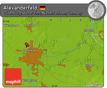 Physical Map of Alexanderfeld