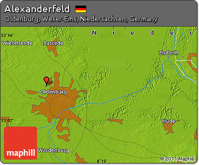 Physical Map of Alexanderfeld