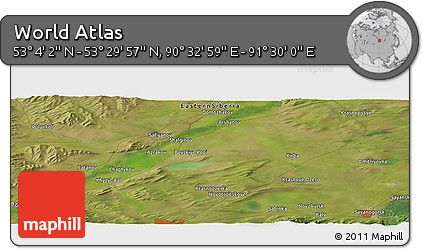 Satellite Panoramic Map of the Area around 53° 17' 0" N, 91° 1' 30" E