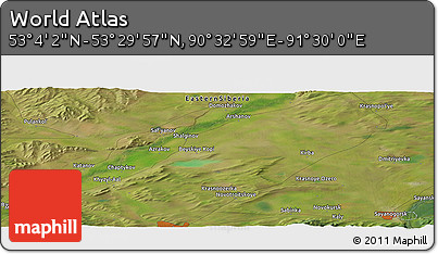 Satellite Panoramic Map of the Area around 53° 17' 0" N, 91° 1' 30" E