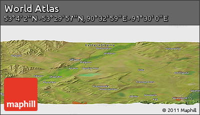 Satellite Panoramic Map of the Area around 53° 17' 0" N, 91° 1' 30" E