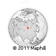 Outline Map of the Area around 53° 17' 0" N, 92° 43' 29" E, rectangular outline