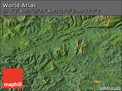Satellite Map of the Area around 53° 17' 0" N, 94° 25' 30" E