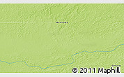 Physical 3D Map of the area around 53° 17' 0" N, 95° 7' 30" W