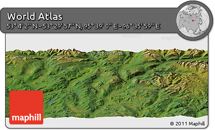 Satellite Panoramic Map of the Area around 53° 17' 0" N, 96° 7' 30" E