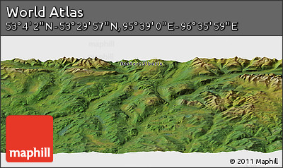 Satellite Panoramic Map of the Area around 53° 17' 0" N, 96° 7' 30" E