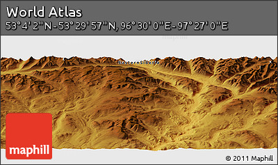 Physical Panoramic Map of the Area around 53° 17' 0" N, 96° 58' 29" E