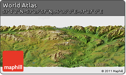 Satellite Panoramic Map of the Area around 53° 17' 0" N, 96° 58' 29" E