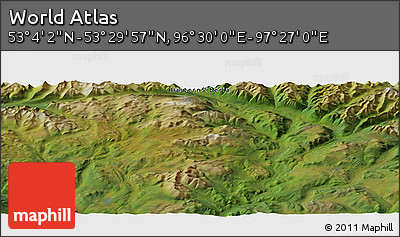 Satellite Panoramic Map of the Area around 53° 17' 0" N, 96° 58' 29" E
