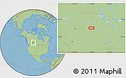 Savanna Style Location Map of the area around 53° 40' 8" N, 110° 25' 30" W