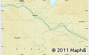 Physical Map of the area around 53° 40' 8" N, 110° 25' 30" W