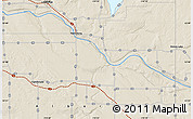 Shaded Relief Map of the area around 53° 40' 8" N, 110° 25' 30" W